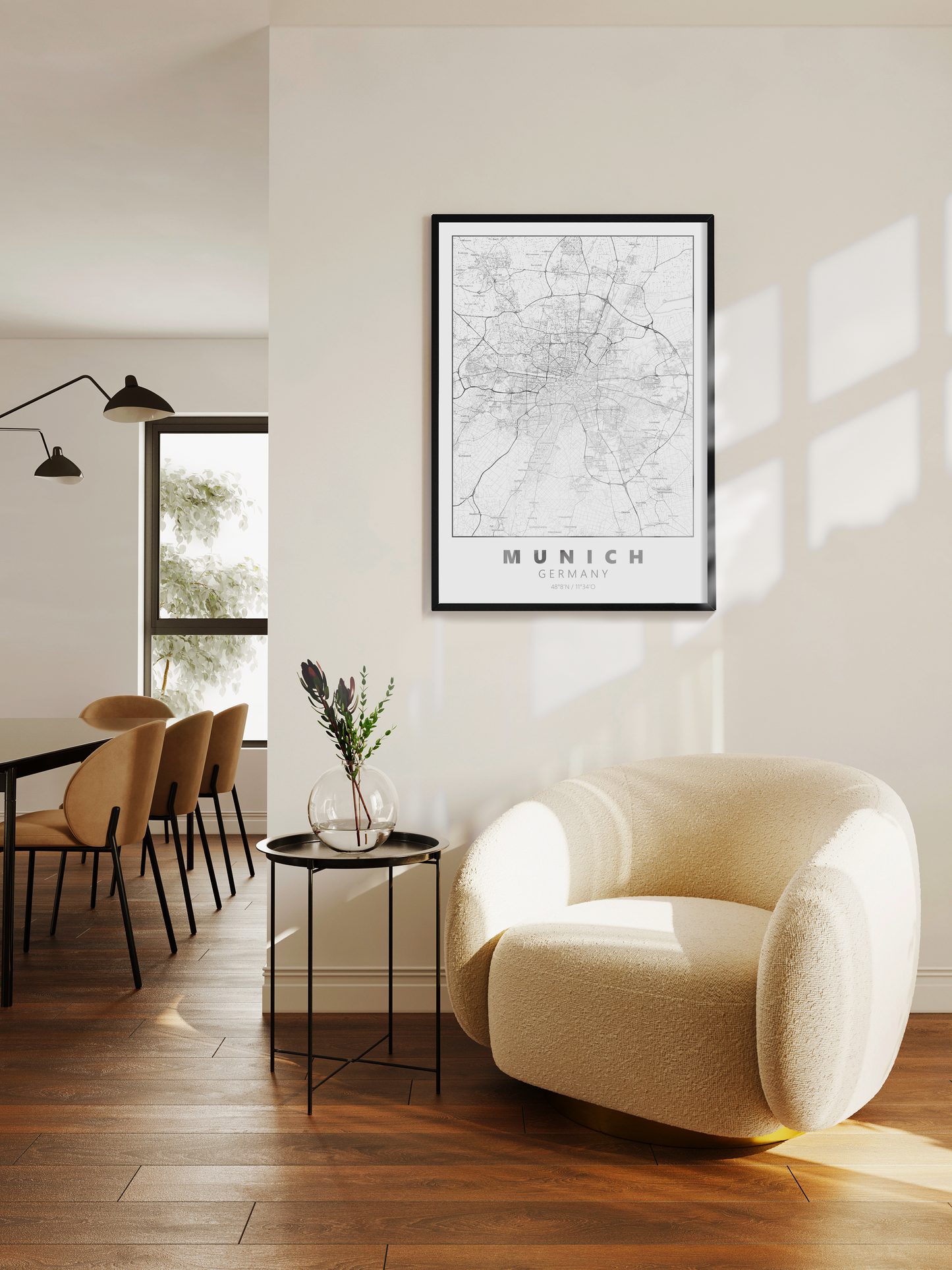 Poster von München - Die Stadtkarte