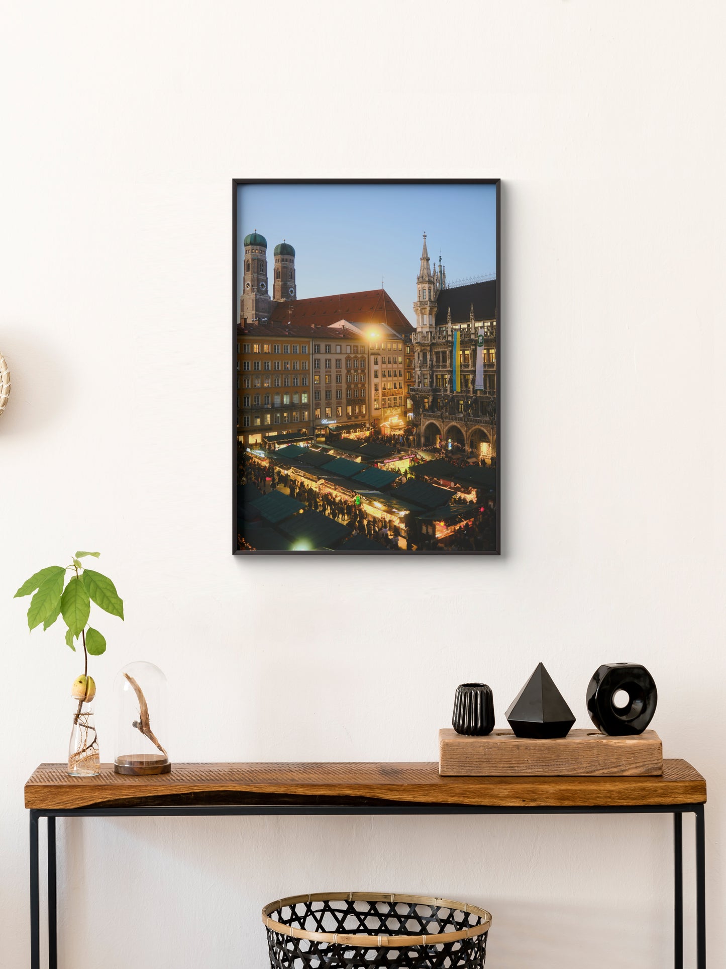 Poster von München - Marienplatz am Abend