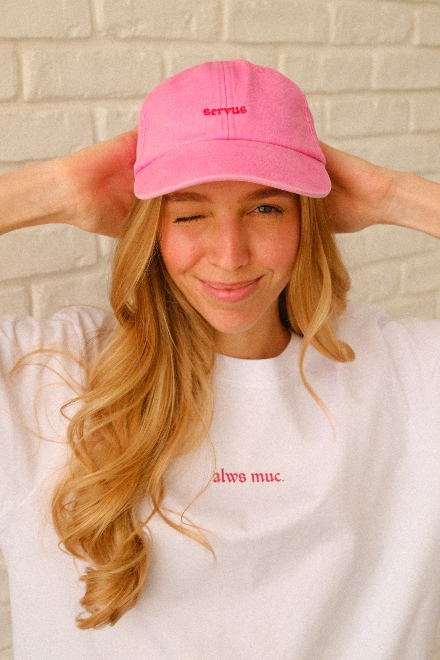 Cap München "Servus" - Vintage True Pink