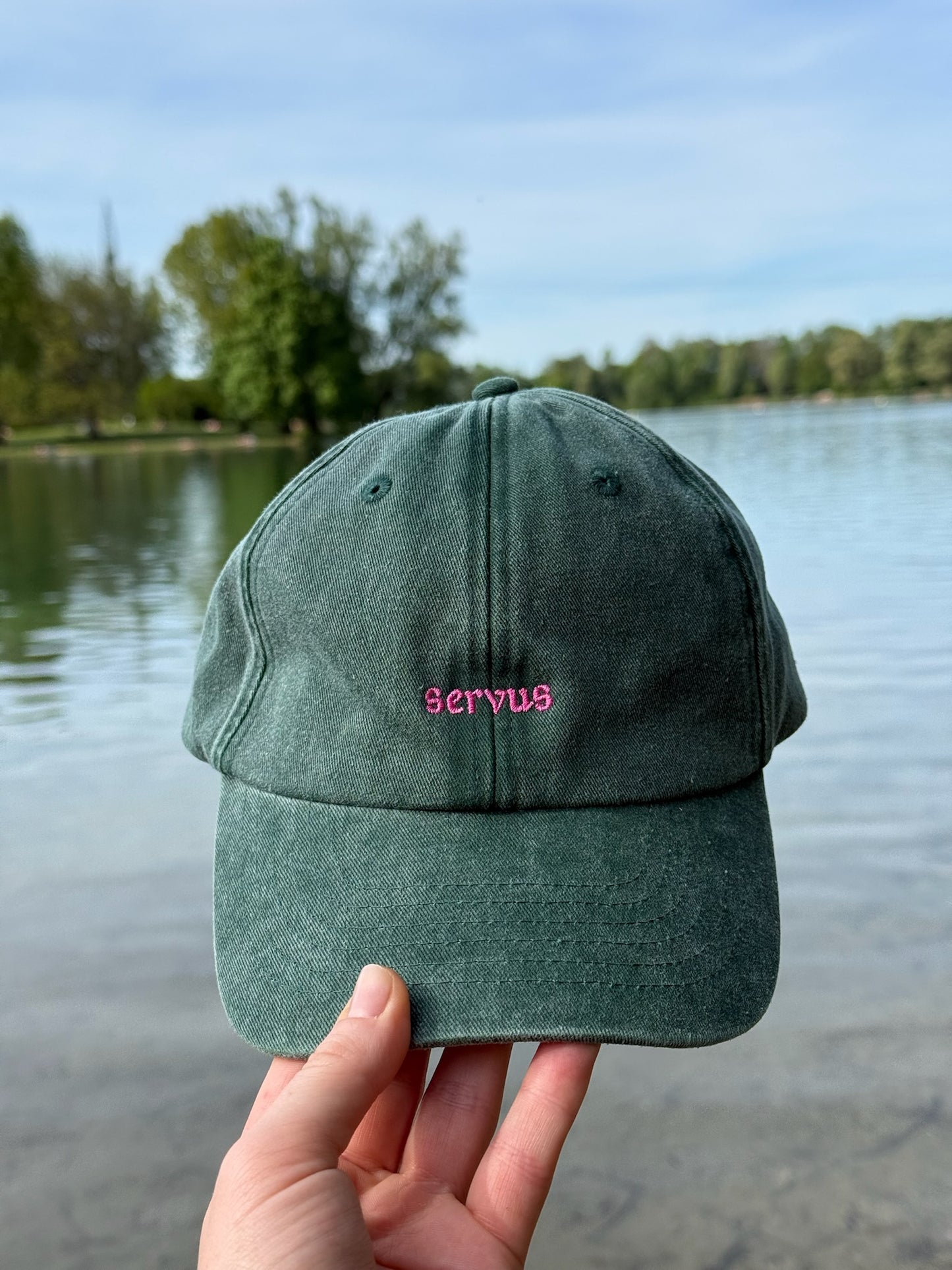 Cap München "Servus" - Vintage Bottle Green